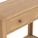 Albany Oak Rattan Console Table from Roseland Furniture