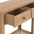 Albany Oak Rattan Console Table from Roseland Furniture