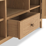 Albany Oak Rattan 120cm TV Unit from Roseland Furniture