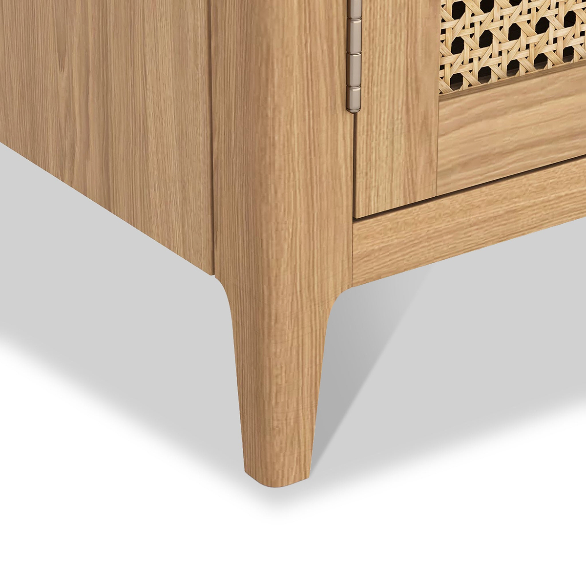 Albany Oak Rattan 120cm TV Unit from Roseland Furniture