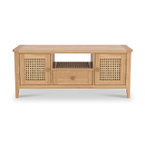 Albany Oak Rattan 120cm TV Unit from Roseland Furniture