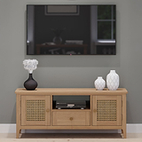 Albany Oak Rattan 120cm TV Unit from Roseland Furniture