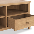 Albany Oak Rattan 90cm Corner TV Unit from Roseland Furniture