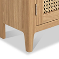Albany Oak Rattan 90cm Corner TV Unit from Roseland Furniture
