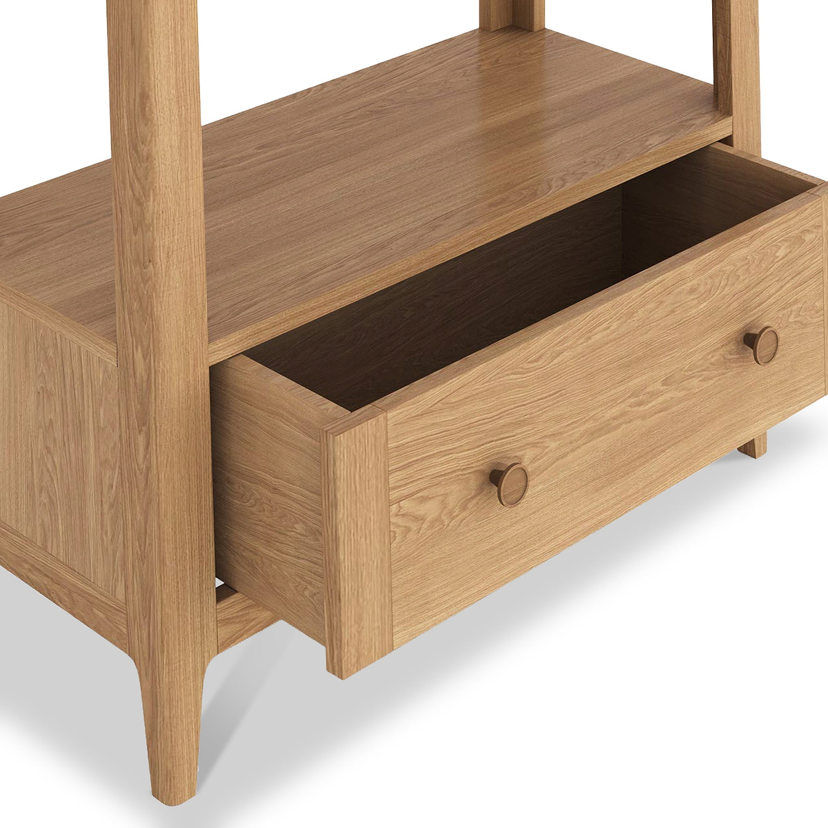 Albany Oak Rattan Ladder Display Bookcase from Roseland Furniture