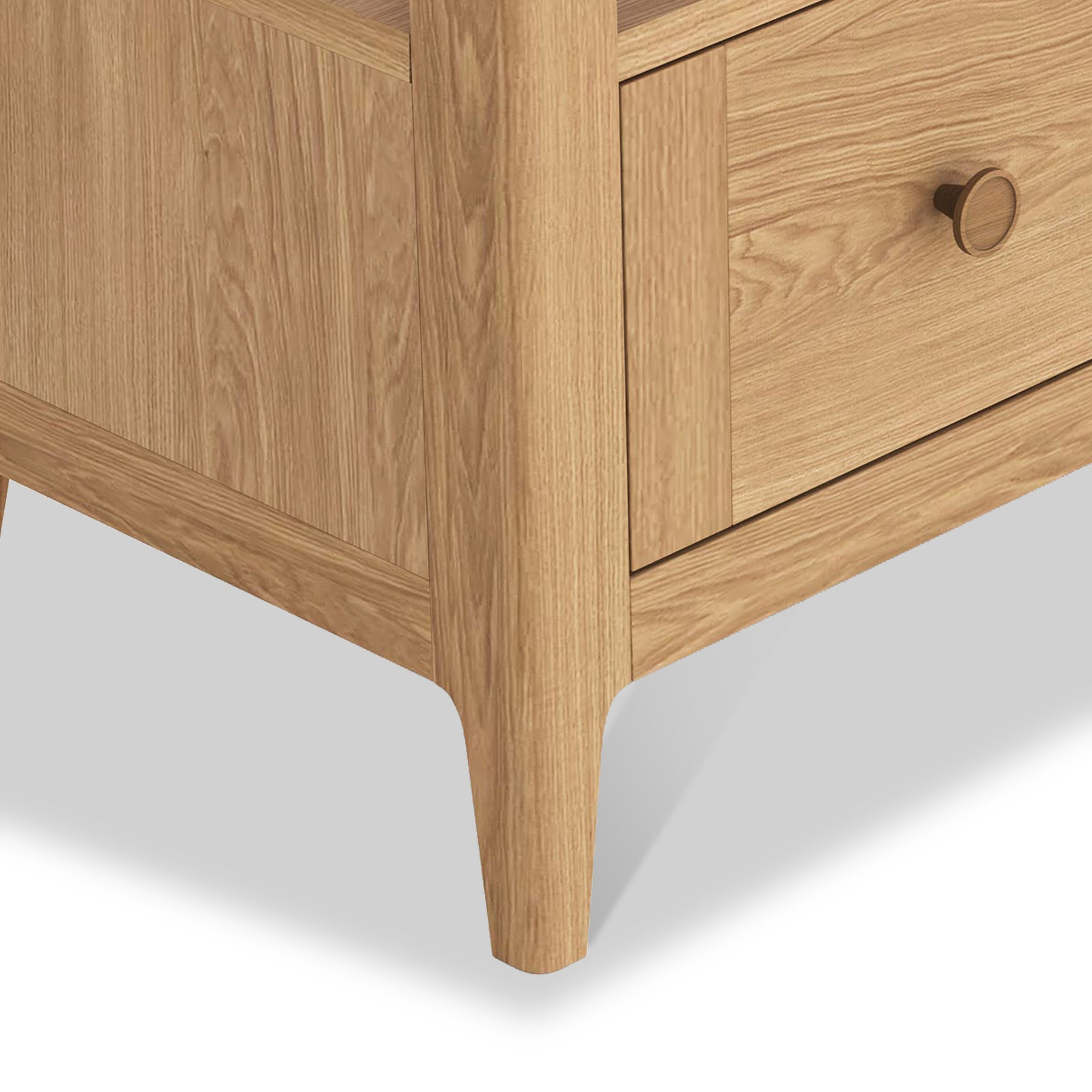 Albany Oak Rattan Ladder Display Bookcase from Roseland Furniture