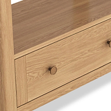 Albany Oak Rattan Ladder Display Bookcase from Roseland Furniture