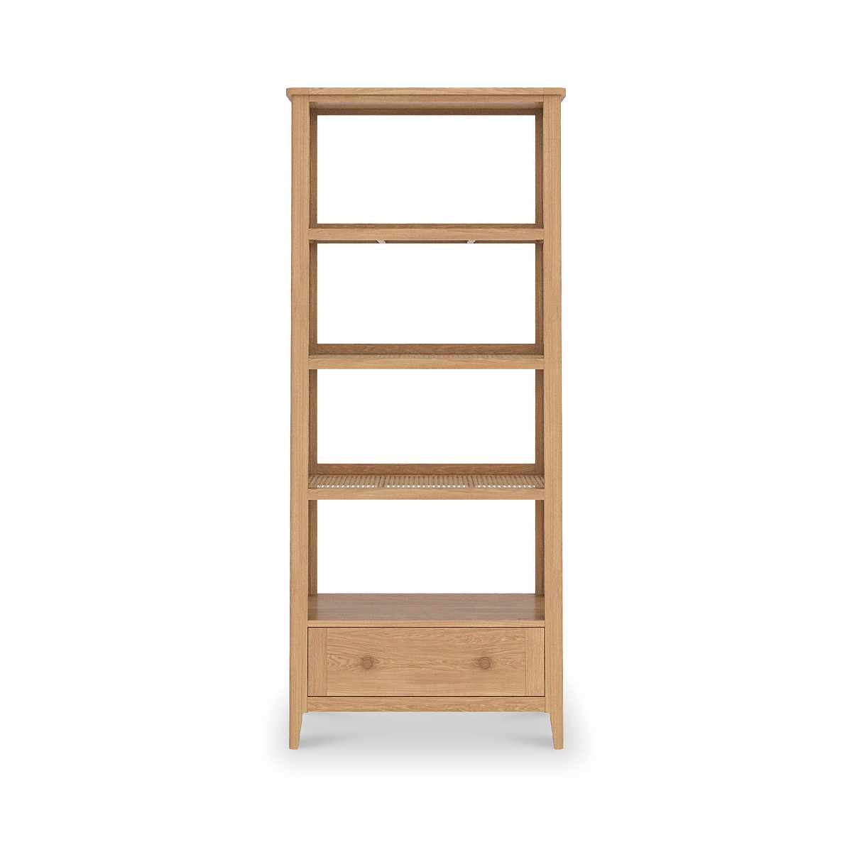 Albany Oak Rattan Ladder Display Bookcase from Roseland Furniture
