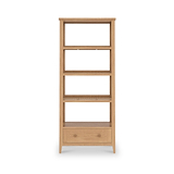 Albany Oak Rattan Ladder Display Bookcase from Roseland Furniture