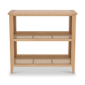 Albany Oak Rattan Small Bookshelf from Roseland Furniture
