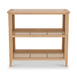 Albany Oak Rattan Small Bookshelf from Roseland Furniture