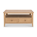 Albany Oak Rattan 2 Drawer Coffee Table from Roseland Furniture