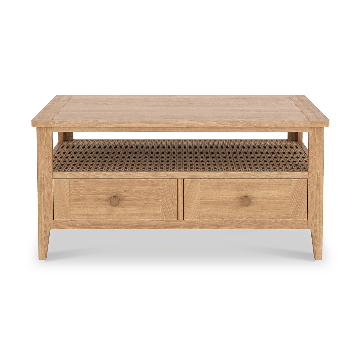 Albany Oak Rattan 2 Drawer Coffee Table from Roseland Furniture