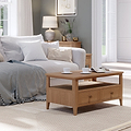 Albany Oak Rattan 2 Drawer Coffee Table from Roseland Furniture