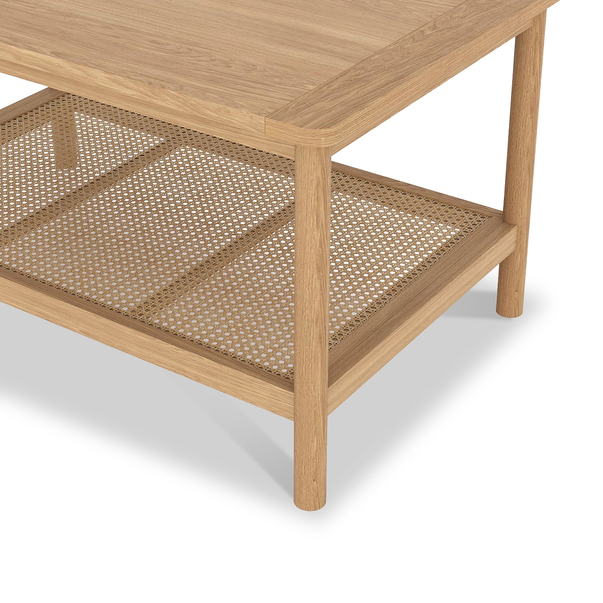 Albany Oak Rattan Coffee Table With Shelf from Roseland Furniture