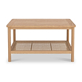 Albany Oak Rattan Coffee Table With Shelf from Roseland Furniture