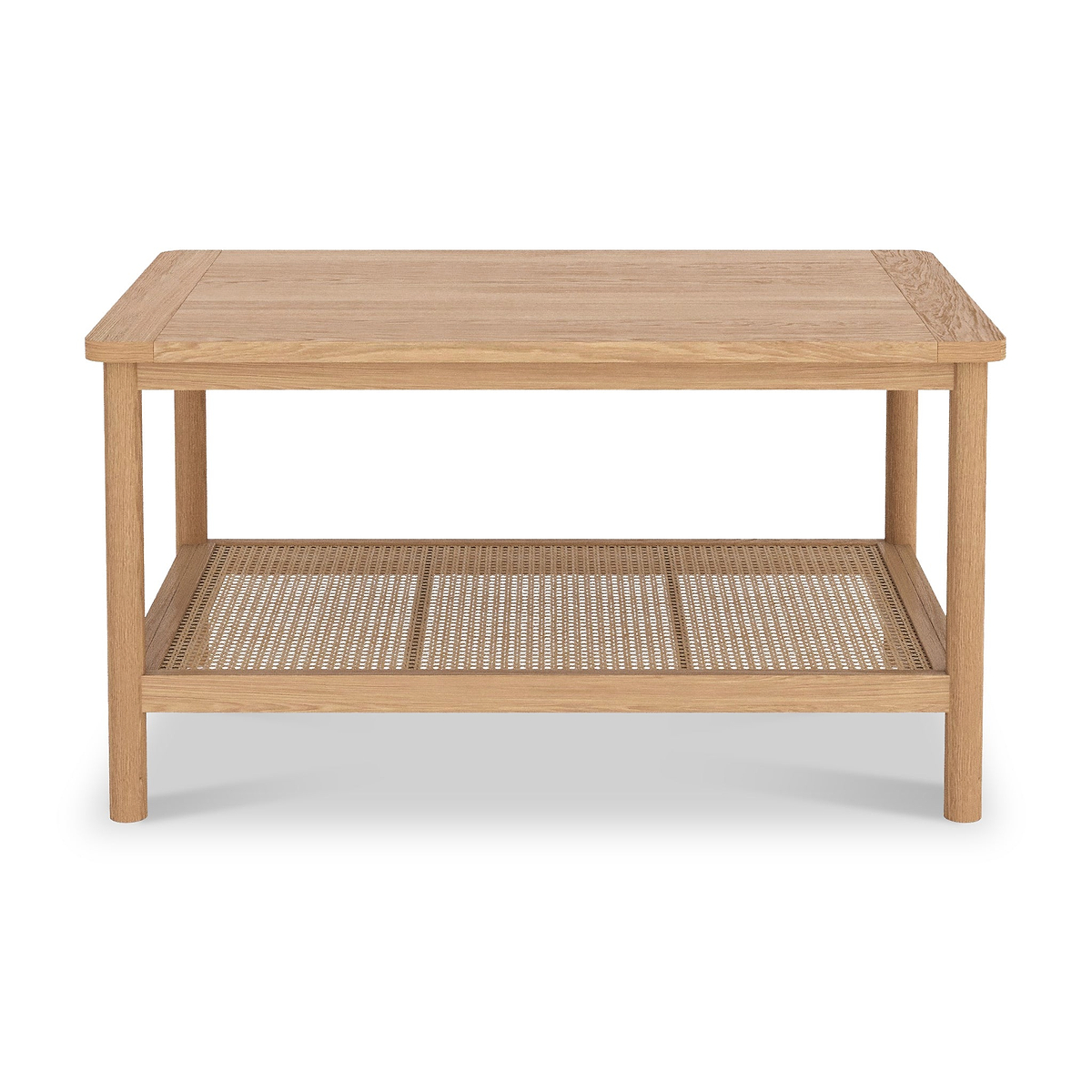 Albany Oak Rattan Coffee Table With Shelf from Roseland Furniture