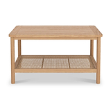 Albany Oak Rattan Coffee Table With Shelf from Roseland Furniture