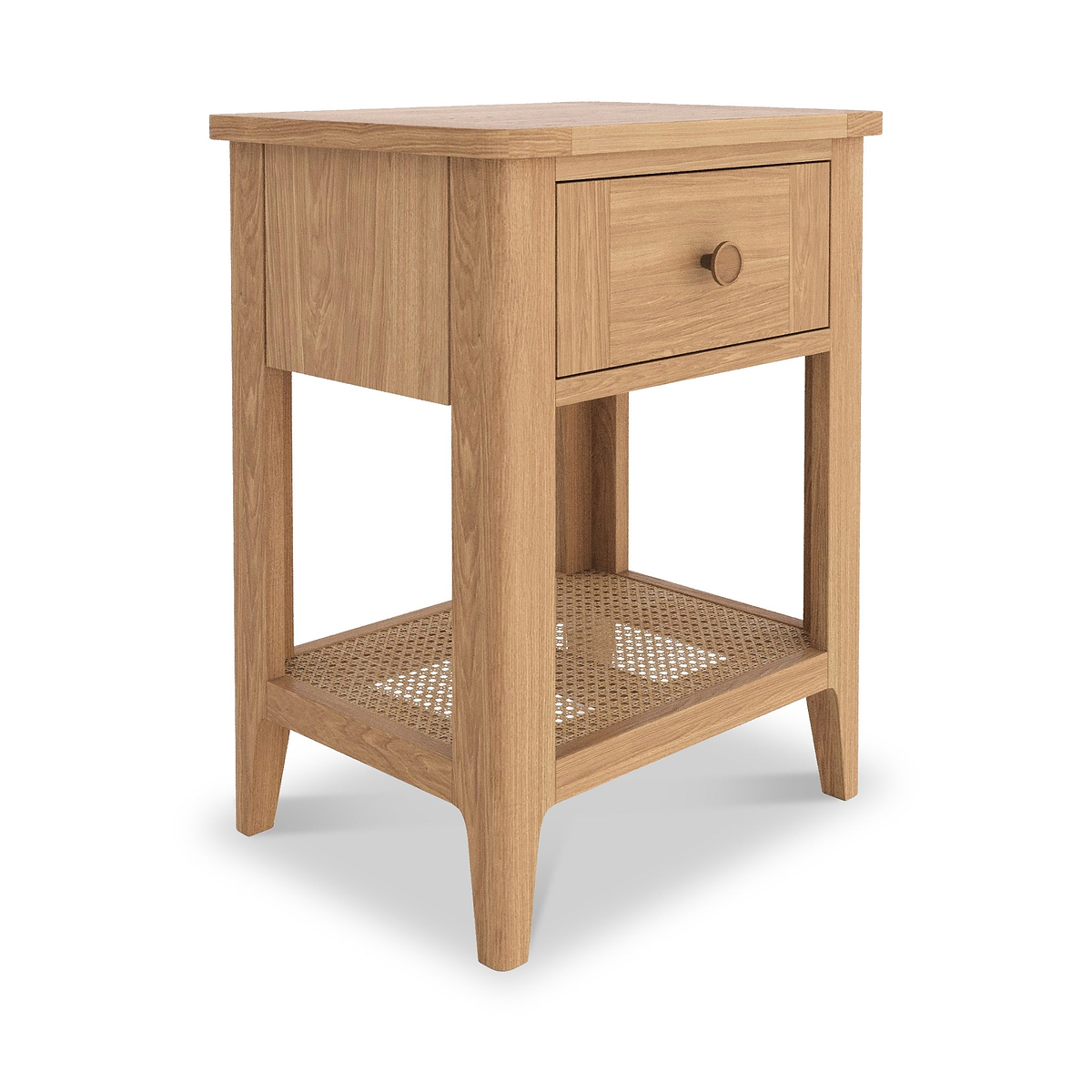 Albany Oak Rattan Lamp Table from Roseland Furniture