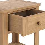 Albany Oak Rattan Lamp Table from Roseland Furniture