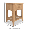 Albany Oak Rattan Lamp Table from Roseland Furniture