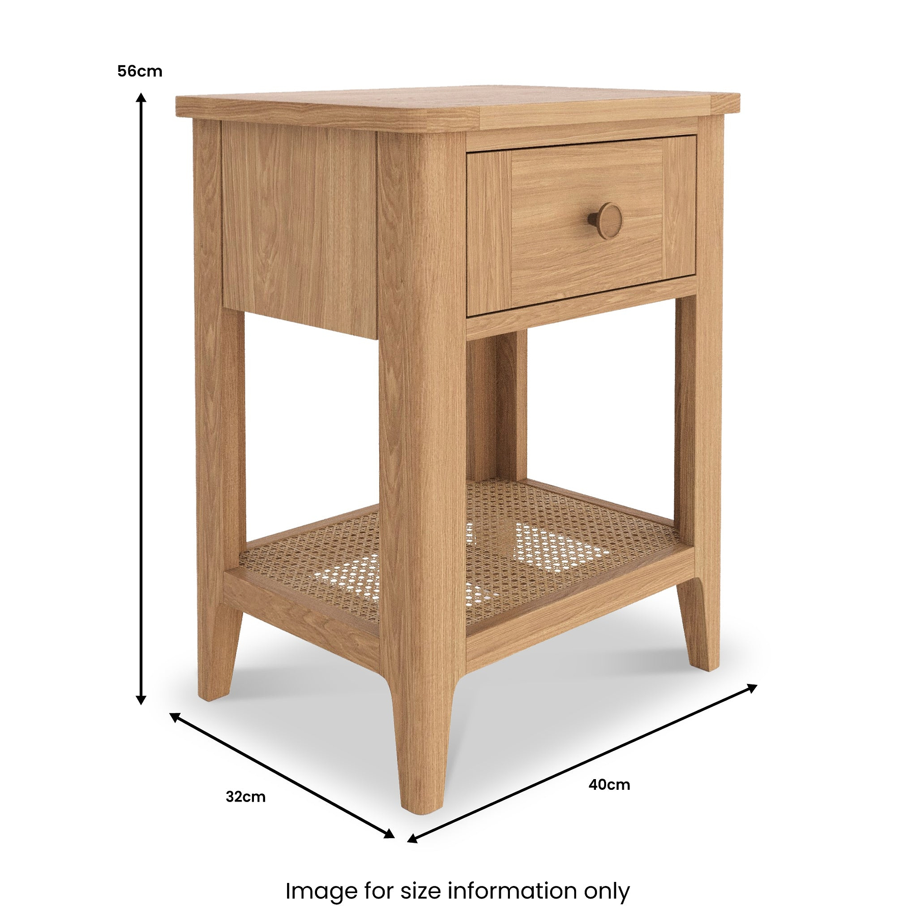 Albany Oak Rattan Lamp Table from Roseland Furniture