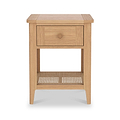 Albany Oak Rattan Lamp Table from Roseland Furniture
