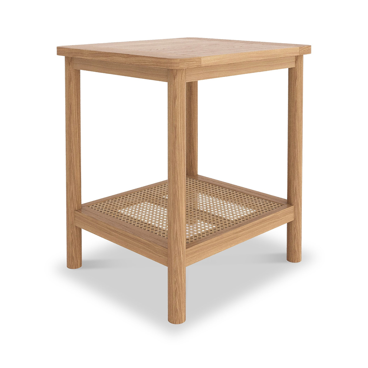 Albany Oak Rattan Side Table from Roseland Furniture