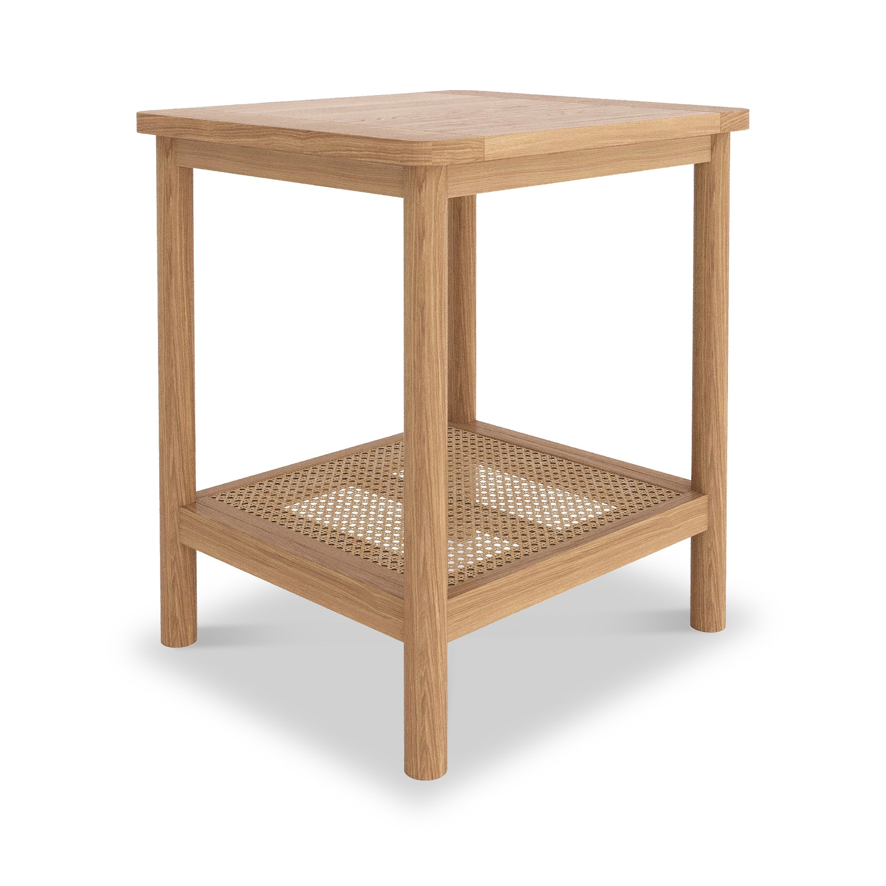 Albany Oak Rattan Side Table from Roseland Furniture