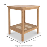 Albany Oak Rattan Side Table from Roseland Furniture
