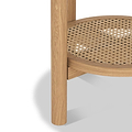 Albany Oak Rattan Round Side Table from Roseland Furniture