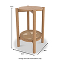 Albany Oak Rattan Round Side Table from Roseland Furniture