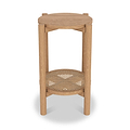 Albany Oak Rattan Round Side Table from Roseland Furniture