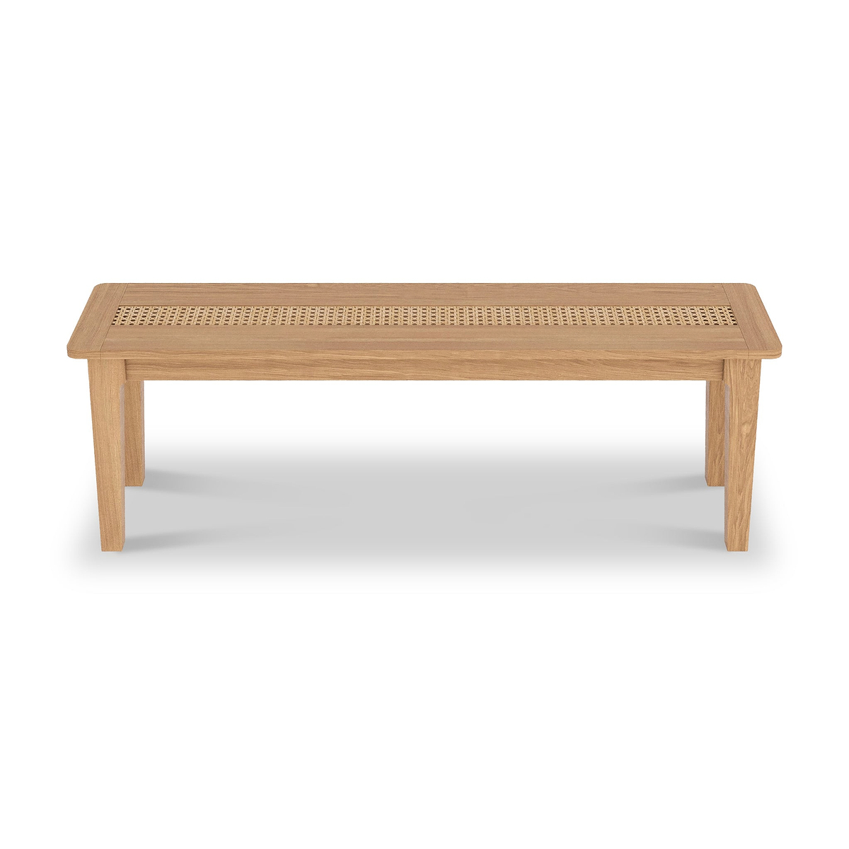 Albany Oak Rattan 110cm Dining Bench Close1 from Roseland Furniture