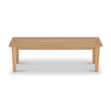 Albany Oak Rattan 110cm Dining Bench Close1 from Roseland Furniture