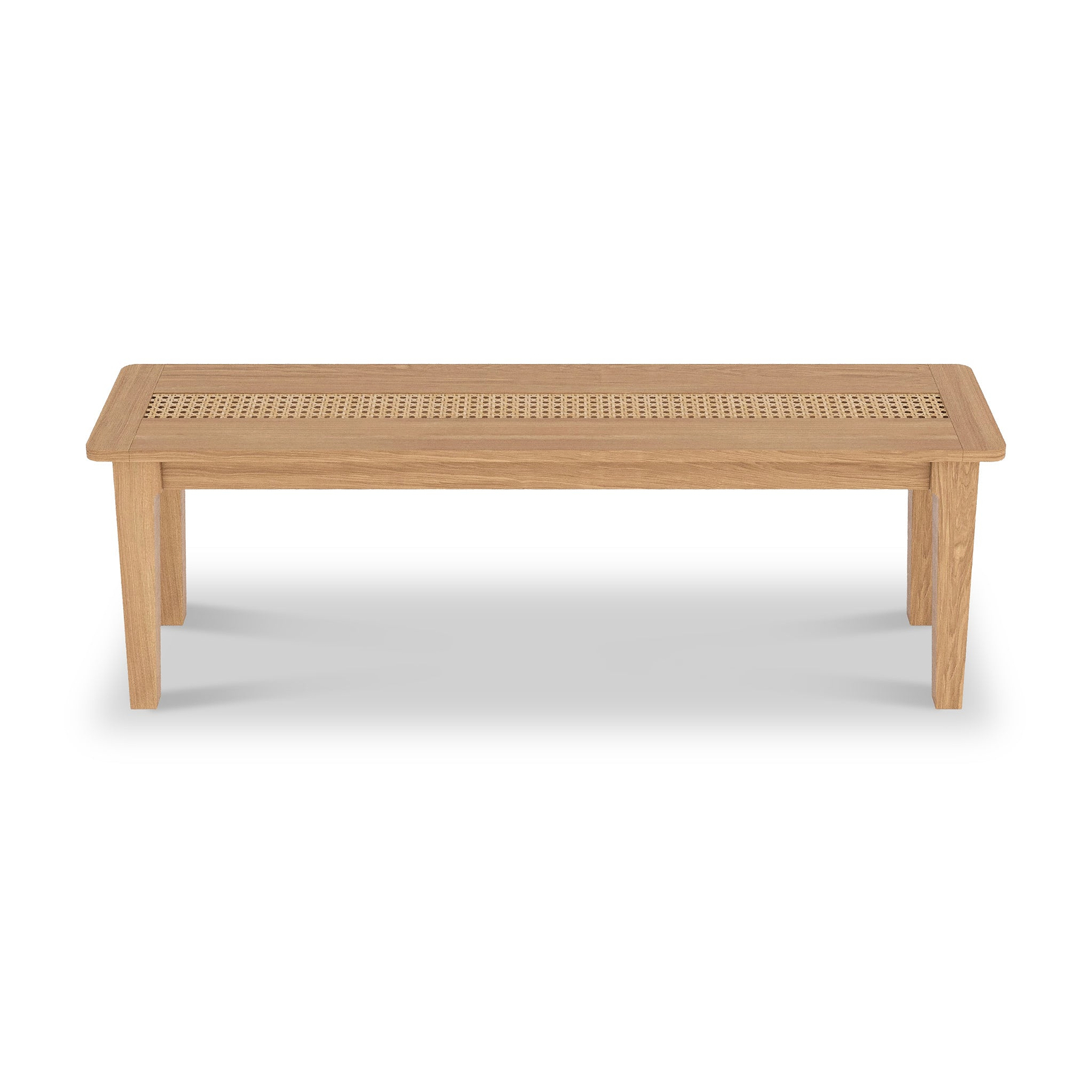 Albany Oak Rattan 110cm Dining Bench Close1 from Roseland Furniture