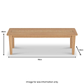Albany Oak Rattan 110cm Dining Bench Close1 from Roseland Furniture
