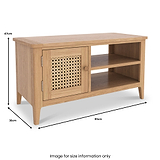 Albany Oak Rattan Small TV Unit from Roseland Furniture