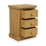 Chiswick Pine 3 Drawer Bedside from Roseland Furniture