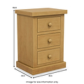 Chiswick Pine 3 Drawer Bedside from Roseland Furniture