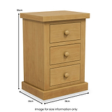 Chiswick Pine 3 Drawer Bedside from Roseland Furniture