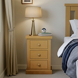 Chiswick Pine 3 Drawer Bedside from Roseland Furniture