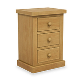 Chiswick Pine Large 3 Drawer Bedside from Roseland Furniture