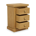 Chiswick Pine Large 3 Drawer Bedside from Roseland Furniture