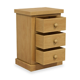 Chiswick Pine Large 3 Drawer Bedside from Roseland Furniture