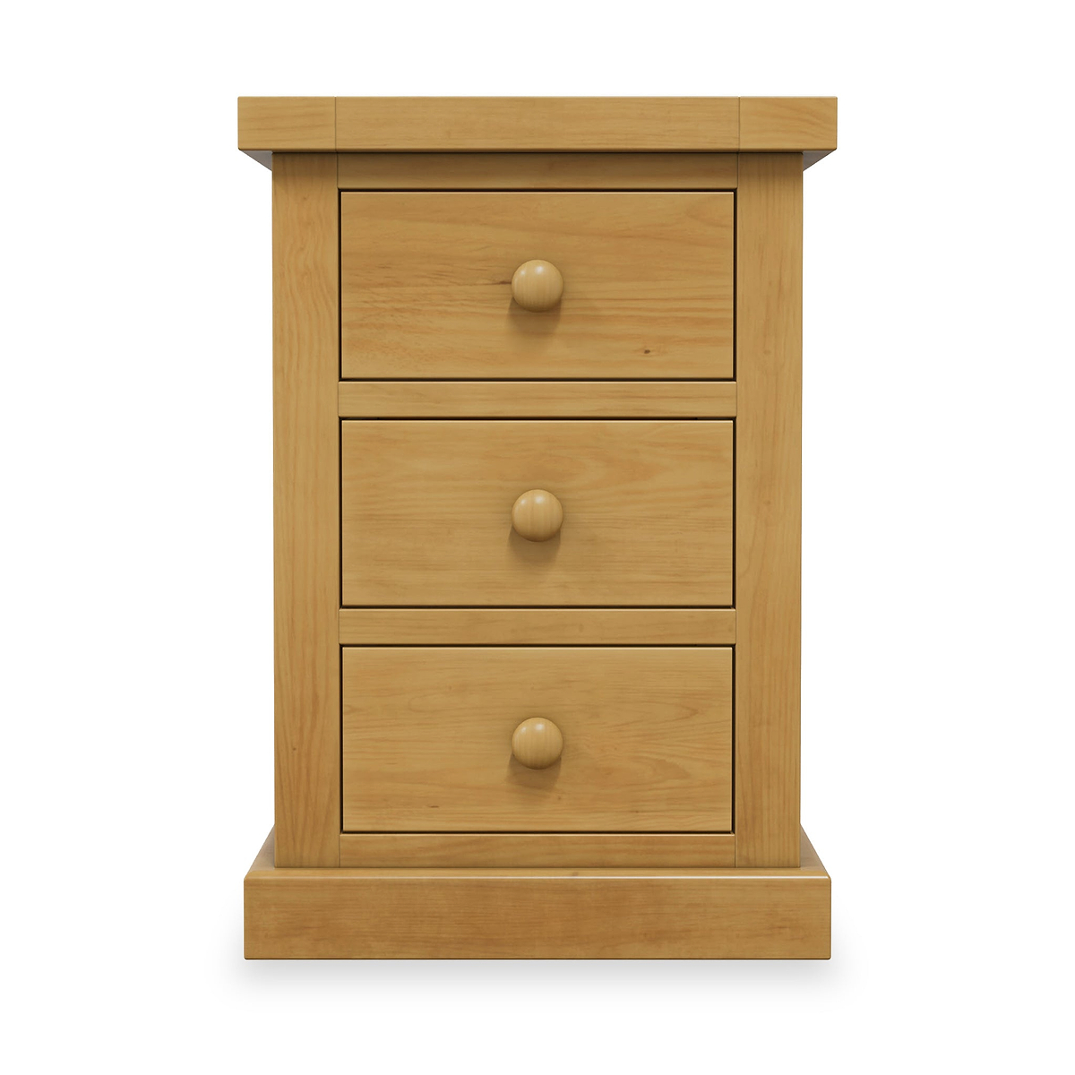 Chiswick Pine Large 3 Drawer Bedside from Roseland Furniture