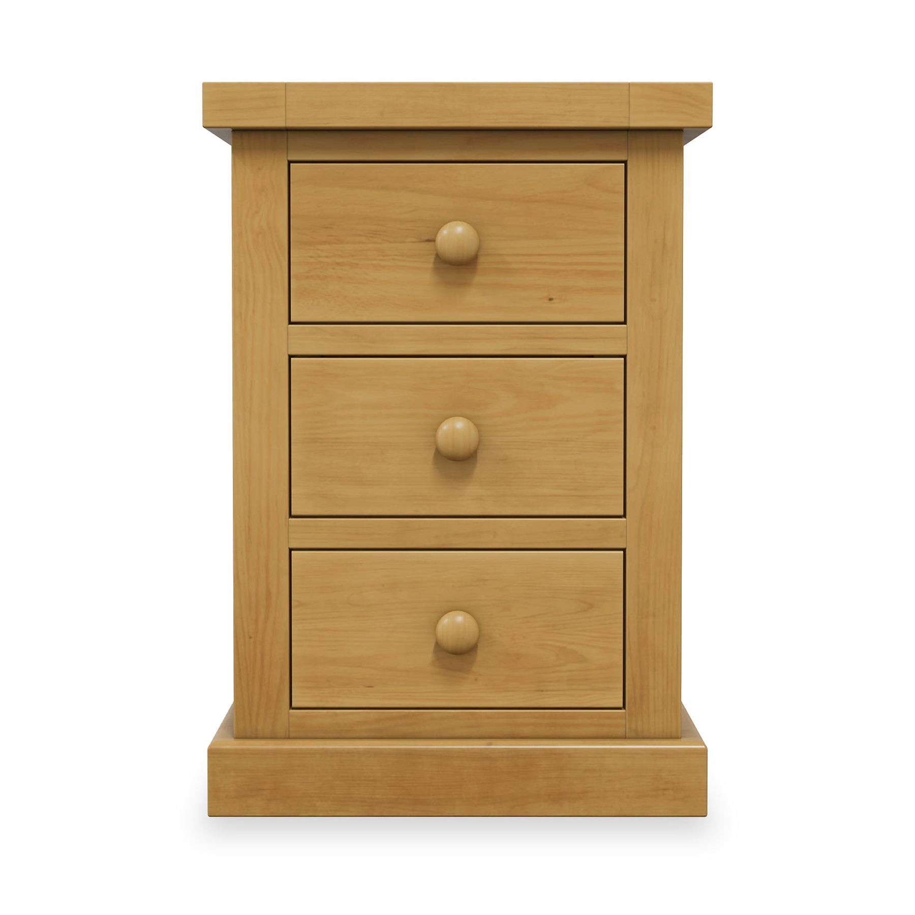 Chiswick Pine Large 3 Drawer Bedside from Roseland Furniture
