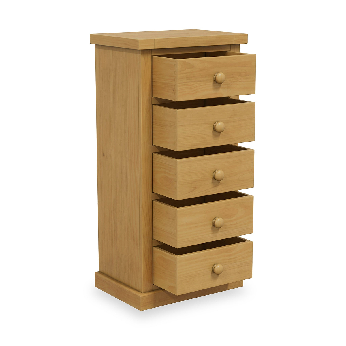 Chiswick Pine 5 Drawer Tall Boy Chest from Roseland Furniture