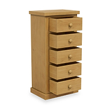 Chiswick Pine 5 Drawer Tall Boy Chest from Roseland Furniture