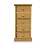 Chiswick Pine 5 Drawer Tall Boy Chest from Roseland Furniture
